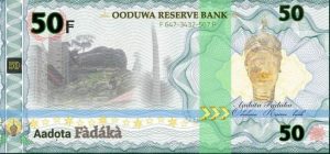 Oduduwa Currency 50 fadaka note