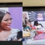 Bbnaija Reunion Show: Laycon, Erica Reacts As Tolanibaj Throws Pillow At Vee (Video)