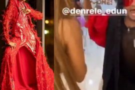 Moment Erica Made Dollars Rain On Denrele Edun’s 40th Birthday (Video)