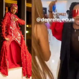 Moment Erica Made Dollars Rain On Denrele Edun's 40th Birthday (Video)