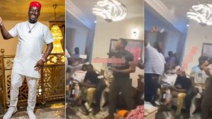 Moment Guests At Obi Cubana's Mother's Burial Stoned Each Other With Cash (Video)