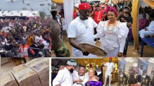 Compilation Of Money Rain At Obi Cubana's Mother's Burial (Video)