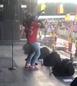 Moment Paul Pogba joins Burna Boy On Stage At The Parklife Music Festival (Video)