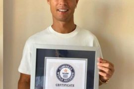 Cristiano Ronaldo Receives Guinness World Records Certificate