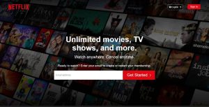 Netflix movie streaming site