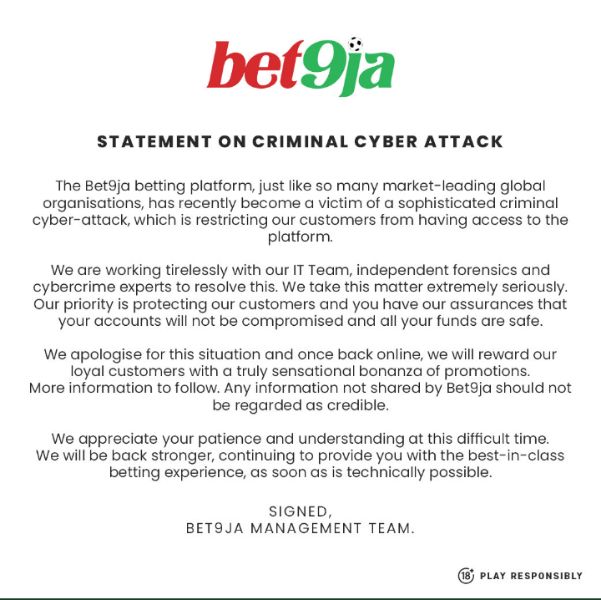 Bet9ja Hacked By Russian Blackcat Group, Demands Huge Ransom