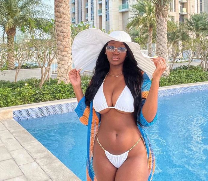 Bikini picture of Omotola Jalade's daughter