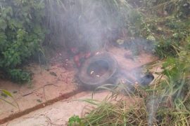 Bike Snatcher Burnt To Death At Sagbe, Ojoo Ibadan (Video)