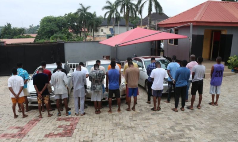 The 21 Yahoo Boys arrested on Monday