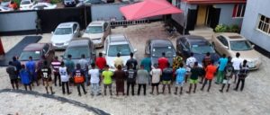 The 33 internet fraudsters arrested in Ibadan on Thursday