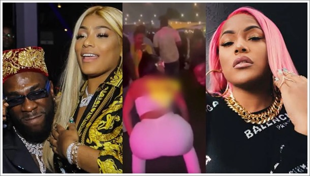 Reactions as Burna Boy’s ex, Stefflon Don rips her pants while twerking (Video)