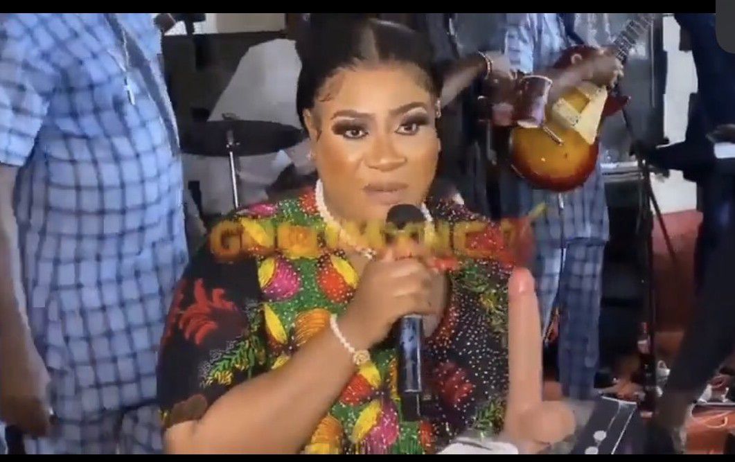 Nkechi Blessing Shares Dildos As Souvenirs At Mom's Remembrance Party (Video)