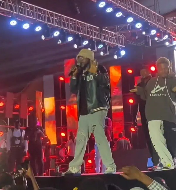 Davido lookalike on stage at 30BG Concert