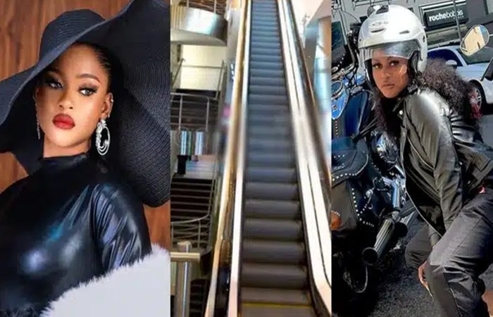 'I Can't Risk It, I'm Scared' - Moment Phyna Fearfully Declines Using escalator, Chose Stairs (Video)