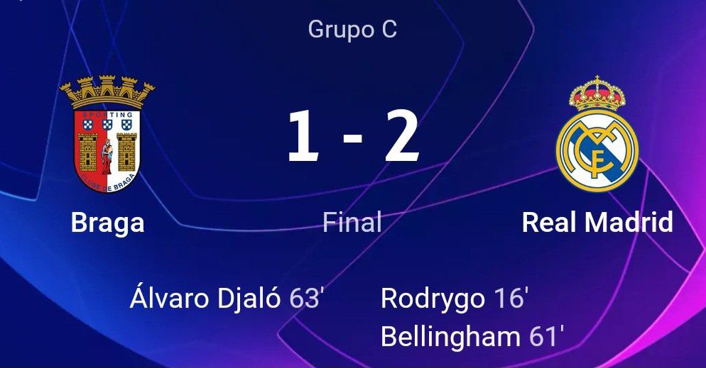 Braga vs Real Madrid 1-2 Highlights | Champions League #UCL