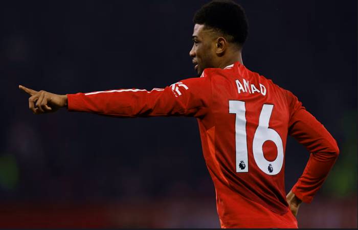 Amad Diallo Celebrating his hat-trick for Manchester United against Southampton in EPL