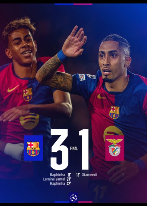 Barcelona vs Benfica 3-1 [AGG 4-1] highlights 